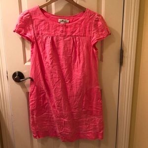 Linen pink dress